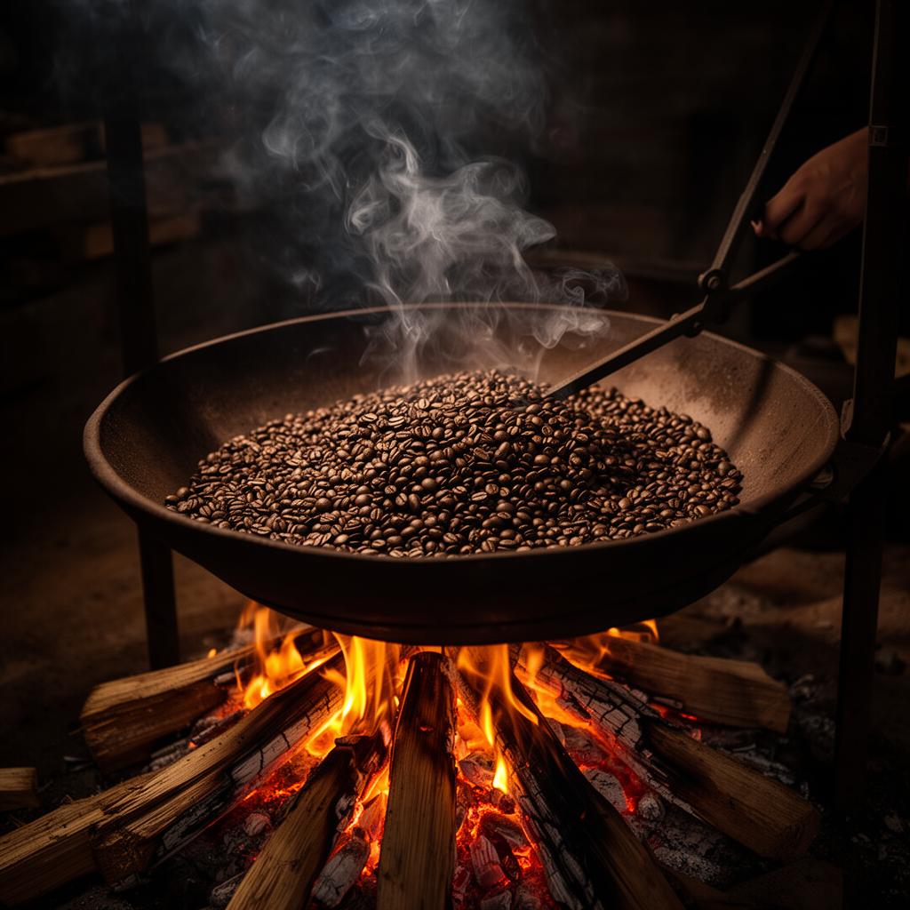 Café Torrado na Lenha